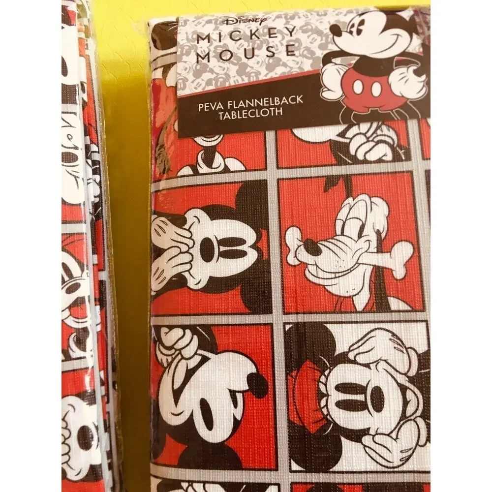 New❤️Mickey Mouse PEVA Flannelback Tablecloth
